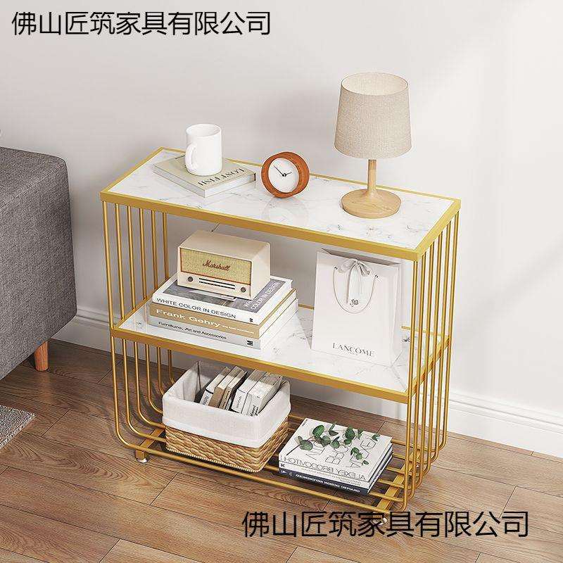 轻奢落地置物架客厅书架多层简约展示架北欧铁艺收纳架卧室摆放架