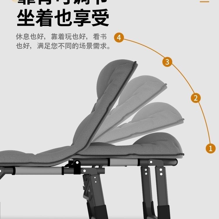 午休床折叠床单人床简易便携式躺椅办公室上班族中午休息午睡绢花