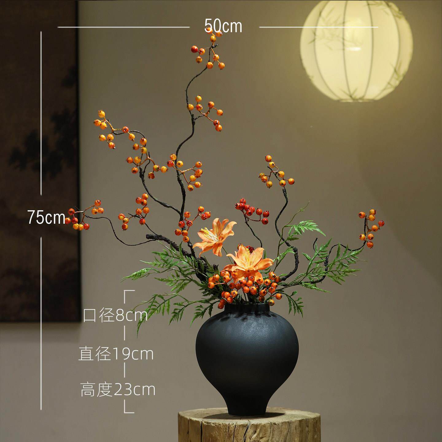 宋代美现代瓶复古陶瓷花厅新中式学禅意摆件装饰1客茶室酒店玄关