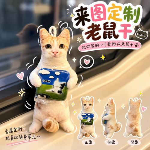 来图定制有骨架可动宠物乳鼠干