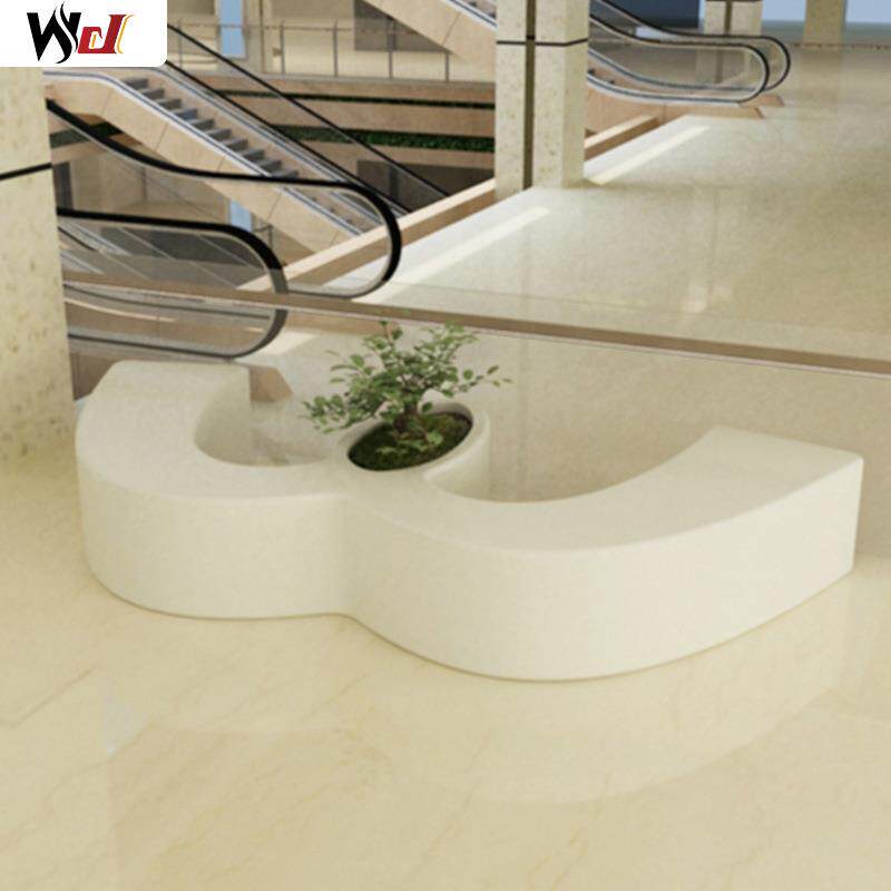 威斯顿户外公园创意椅子玻璃钢M型异形坐凳商场美陈时尚休闲座椅