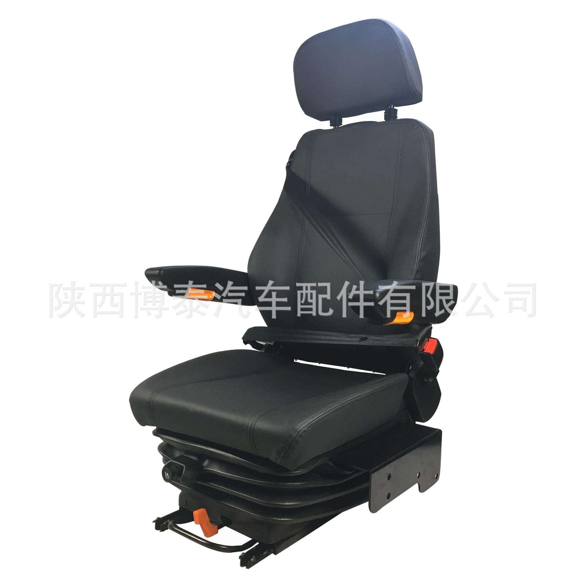 工厂销售24V气动悬挂重型卡车驾驶员座椅带三点式安全带