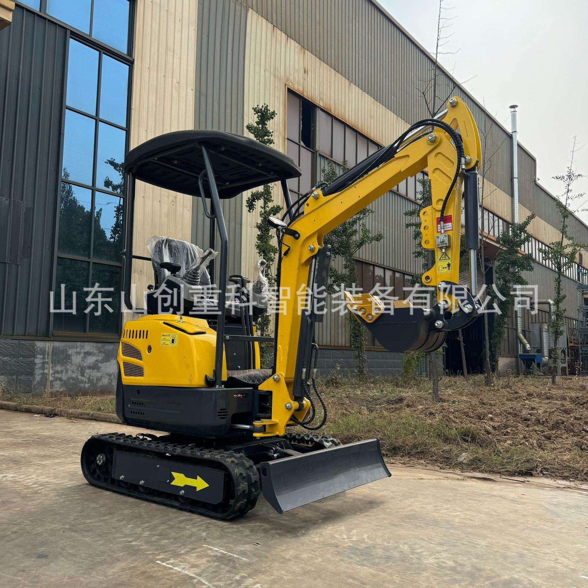 跨境小型家用挖土机农园果园工地小型挖掘机液压无尾微型小挖机