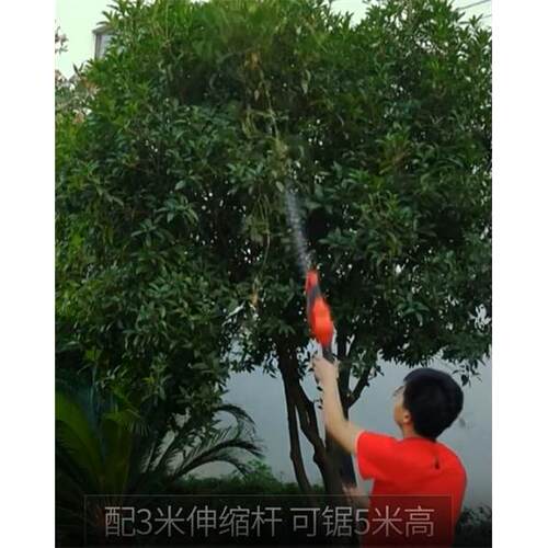 兴虎40V高枝绿篱机电动修枝锯锂电修枝剪加长伸缩杆高空修枝剪