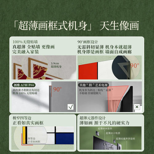 创维75A7HPro75寸超薄壁纸电视