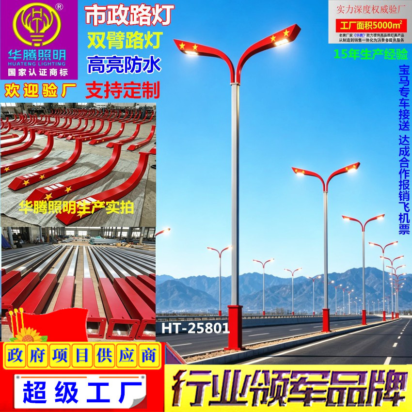 中山华腾市政路灯厂家供应双
