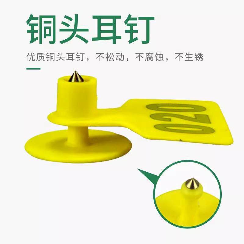 加大牛耳标大号牛耳标牌带字铜头公钉奶牛耳标牌加大牛耳标牌大号