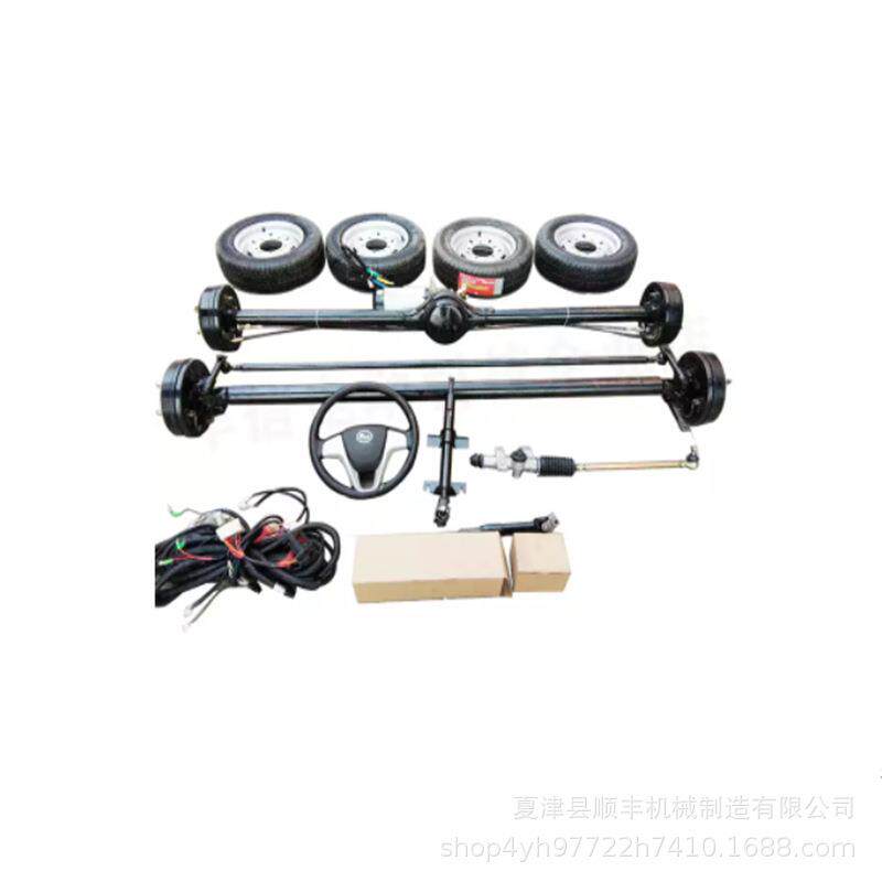 电动四轮车餐车街景观光车车架底盘重型工程全车配件