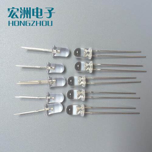 F5呼吸灯白色高亮5MM自闪白呼吸灯珠5毫米渐明渐暗发光二极管