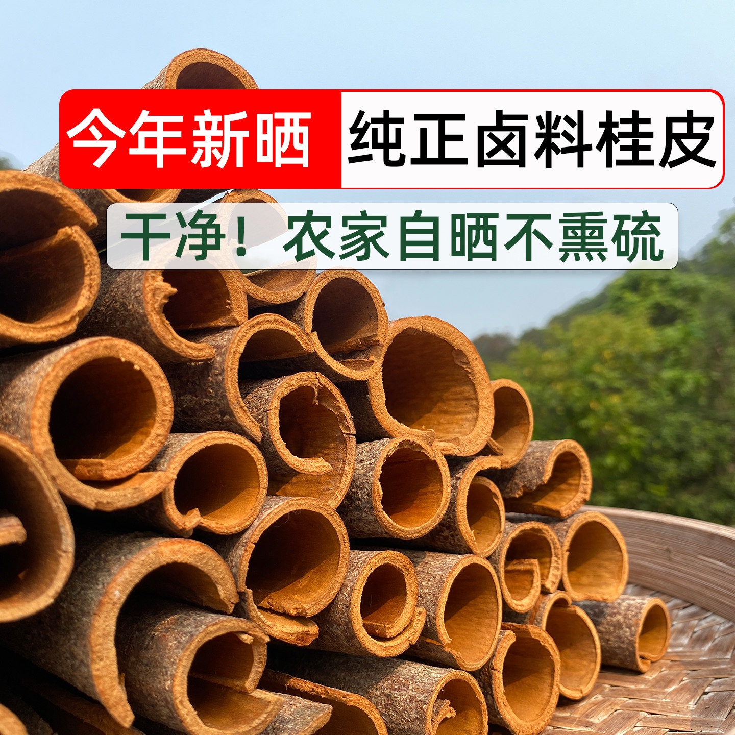 广西桂皮肉桂天然香料正宗纯正无硫调味品煲汤炖肉卤肉料去腥增香