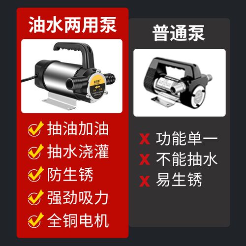 电动抽油泵12v24v220v柴油泵小型抽油机自吸泵抽水加油神器加油机