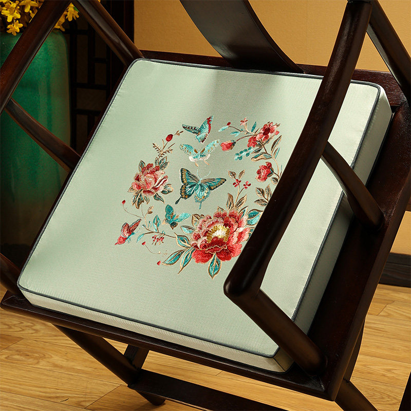 中式椅子垫红木沙发坐垫椅垫坐靠一体抱枕靠垫茶椅垫子椰棕垫夏季