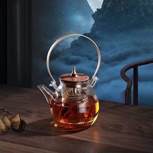 2025新款尚明高端玻璃蒸茶器围炉煮茶壶一体两用电陶炉专用耐高温