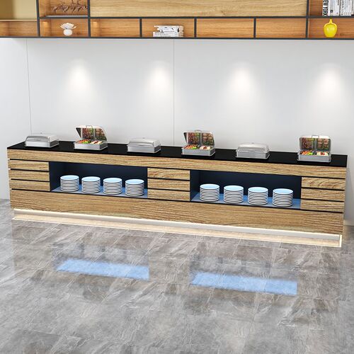 高档餐厅单位食堂自助餐台酒店取餐台布菲炉台机关单位甜点凉菜台
