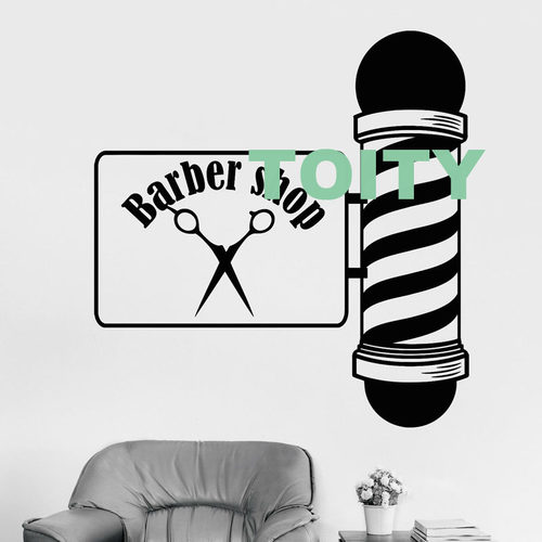 理发店装饰墙贴Barbershop贴纸女士美发沙龙店面橱窗玻璃贴纸门贴