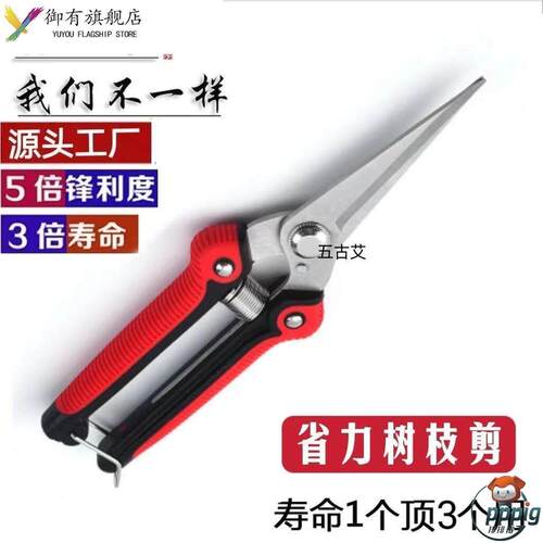 不锈钢省力修枝剪稀果剪葡萄剪采摘花椒火龙果蔬菜多功能园艺剪刀