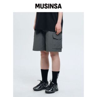POLLUTION AUTOMAN 短裤 茶色 MUSINSA韩国官网直邮进口