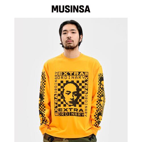 EXTRAORDINARY HUMAN BITMAP 长袖橙色 MUSINSA韩国官网直邮进口