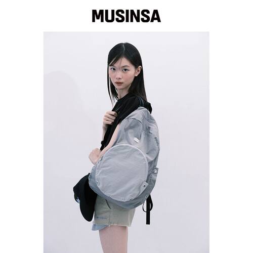 MUWM 马甲尼龙孔眼背包 Nest Backpack (灰色)韩国官网直邮进口