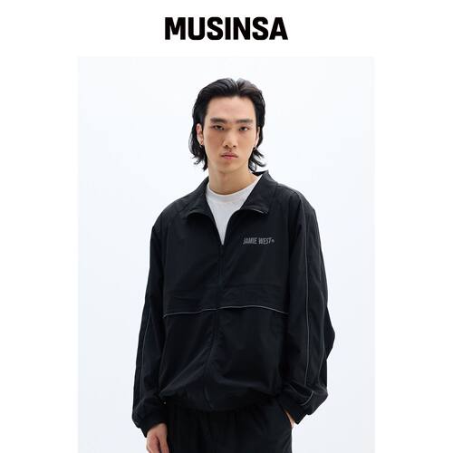 JAMIE WEST NO.9 高领可收纳风衣 (黑色) MUSINS韩国官网直邮进口