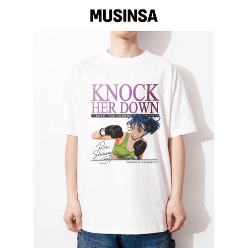 QT8 GARMENTS OC Knock Her Down T恤（象牙色）韩国官网直邮进口