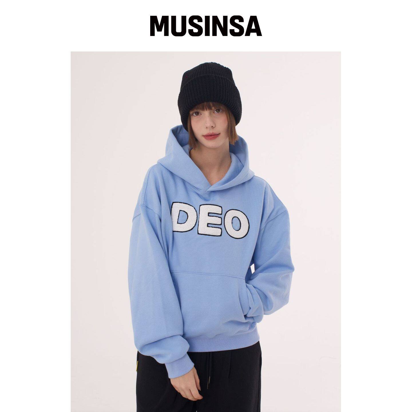 DEOSTATE DEO 连帽卫衣婴儿蓝色女款 MUSINSA韩国官网直邮进口