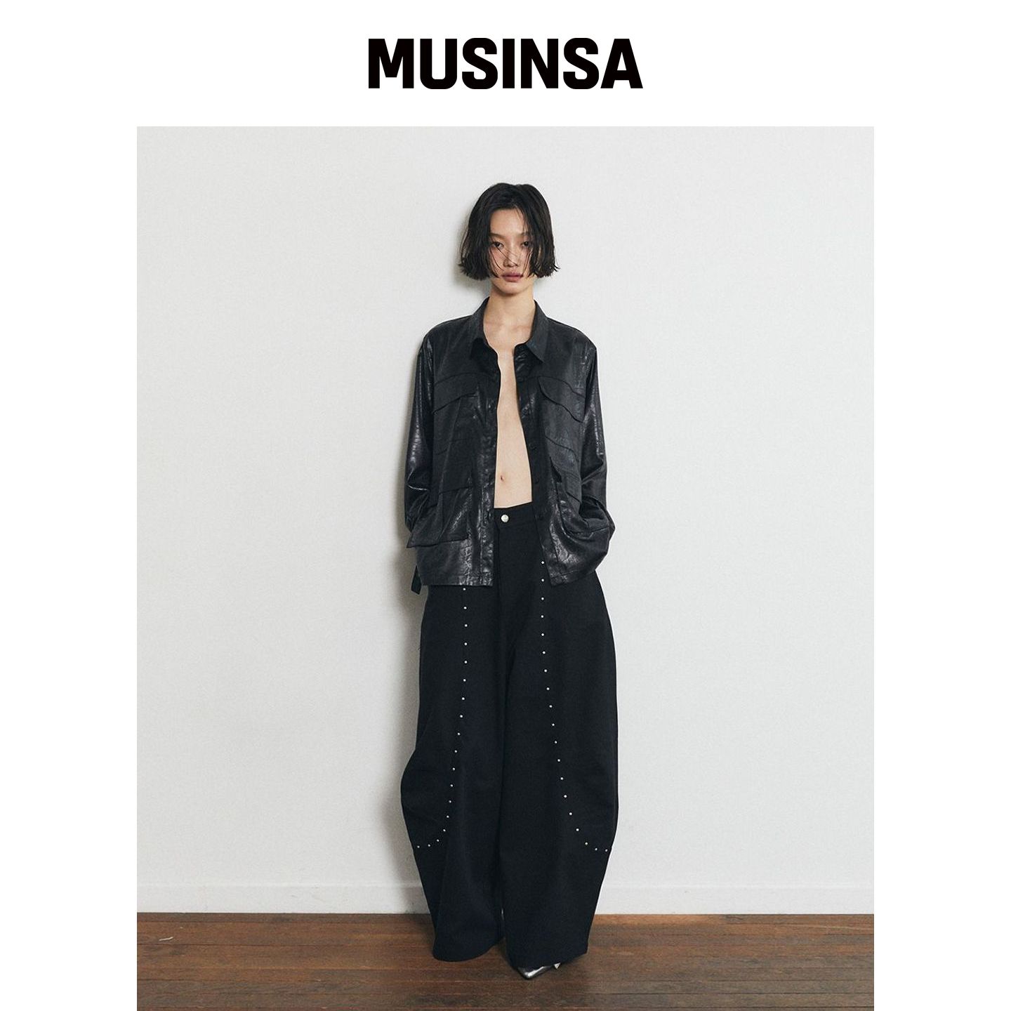 HALF DEVIL US 棉质热裤子_黑色 MUSINSA韩国官网直邮进口