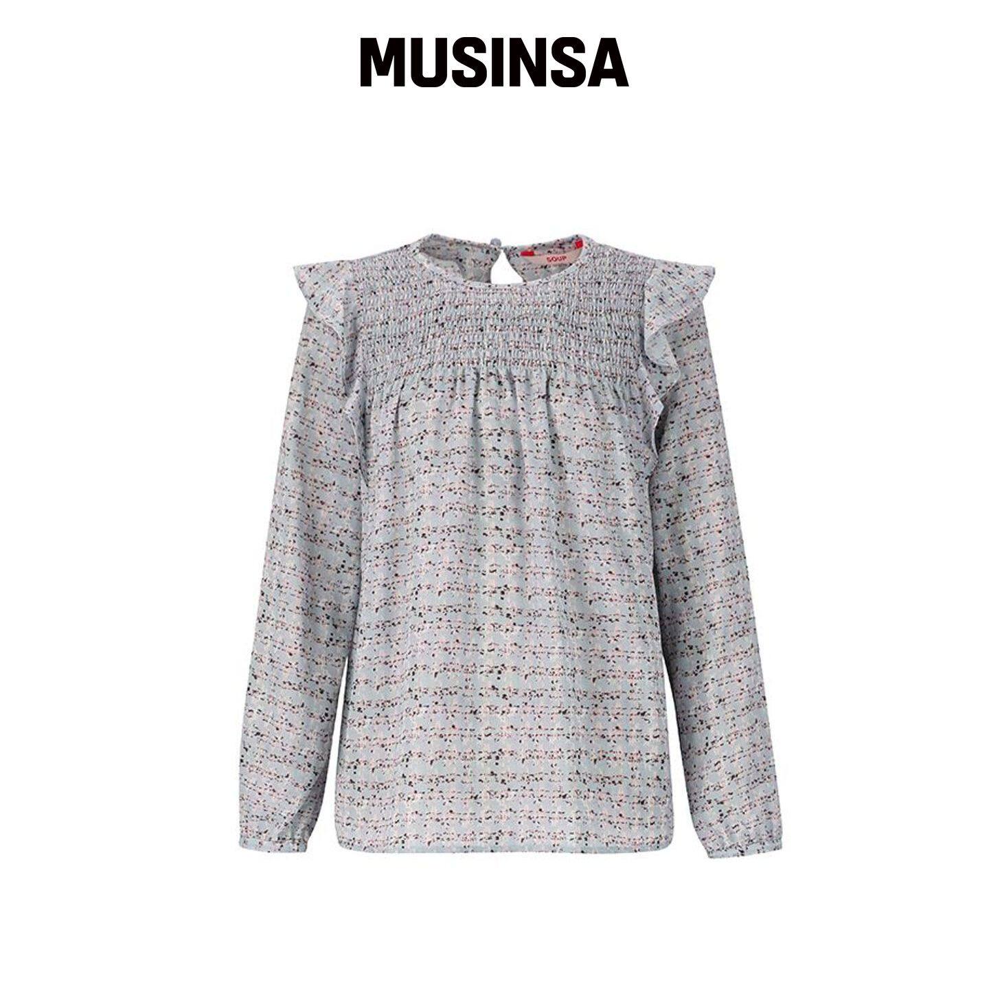 SOUP 抽褶领荷叶边衬衫(SZ2LS32) MUSINSA韩国官网直邮进口