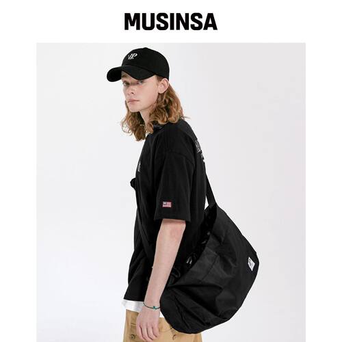 NP STUDIO NP 布洛奇绳带信使包 黑色 MUSINSA韩国直邮官方正品