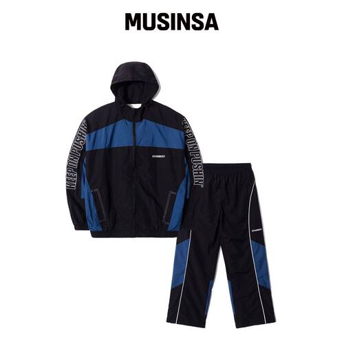 QT8 GARMENTS 复古运动套装（黑色/蓝色） MUSIN韩国官网直邮进口