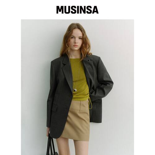 DUNST MICRO MINI SKIRT_UDSK6A205_米色韩国官网直邮进口