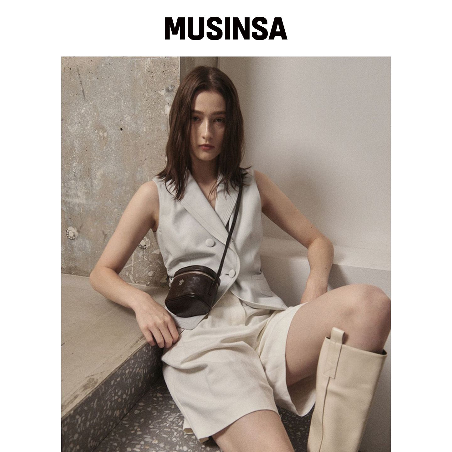 MAISON246 MOE COSMETIC MINI BAG-巧克力 MUSIN韩国官网直邮进口