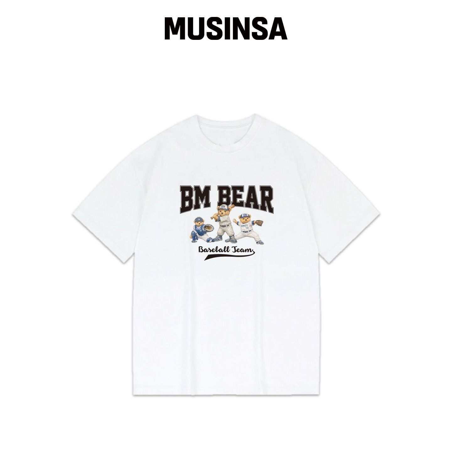 BEMIGHTY 棒球队宽松版型短袖T恤 [WHITE] MUSIN韩国官网直邮进口