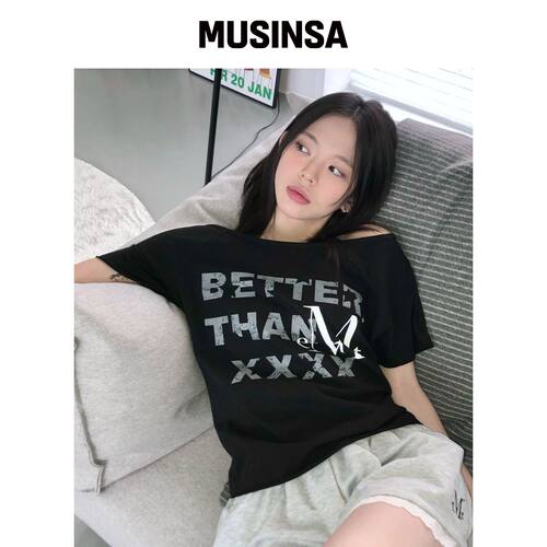 MUCENT BEARL DANCE X 套装单肩短袖T恤 MUSINSA韩国官网直邮进口