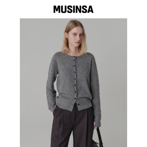 LOOKAST GAIA 羊毛针织开衫 / GAIA WOOL KNIT C韩国官网直邮进口
