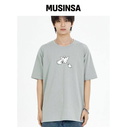 BY.L 怪兽幽灵半高领T恤薄荷色韩国官网直邮进口MUSINSA