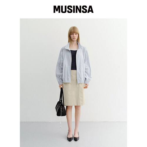 DUNST 90S MIDI SKIRT_UDSK6B226_BEIGE韩国官网直邮进口