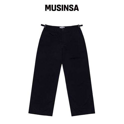 NOSCOULEURS SLASH CHINO PANTS BLACK MUSINSA韩国官网直邮进口