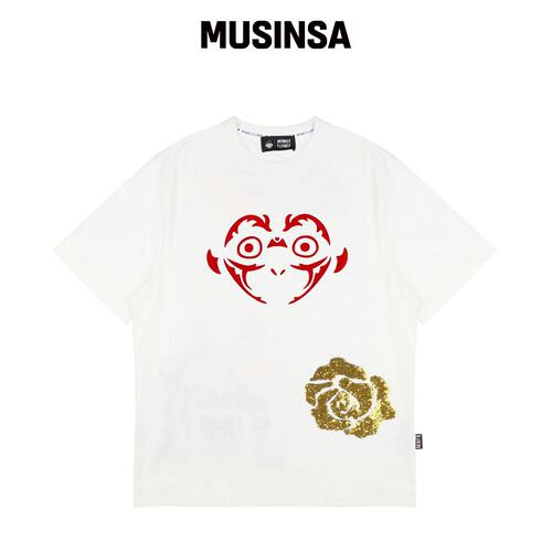 Monkey Flower 公用 M民画绘制 Regular 短袖T恤韩国官网直邮进口