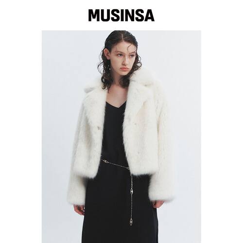 HAVELESS MIA FAUX FUR JACKET WHITE韩国官网直邮进口