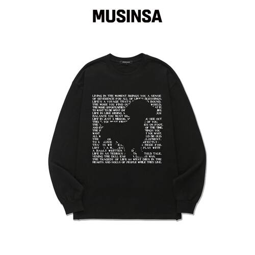 OUSE dog be dug 长袖 (DLS001) 黑色韩国官网直邮进口MUSINSA
