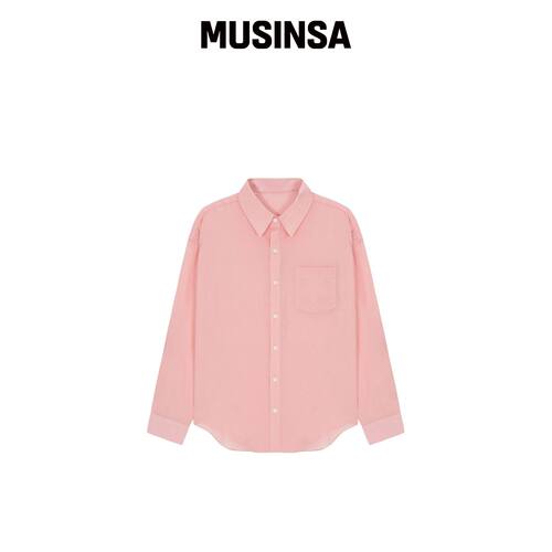 SALAD BAGUNI 透视棉质衬衫 - 粉色 MUSINSA韩国直邮官方正品