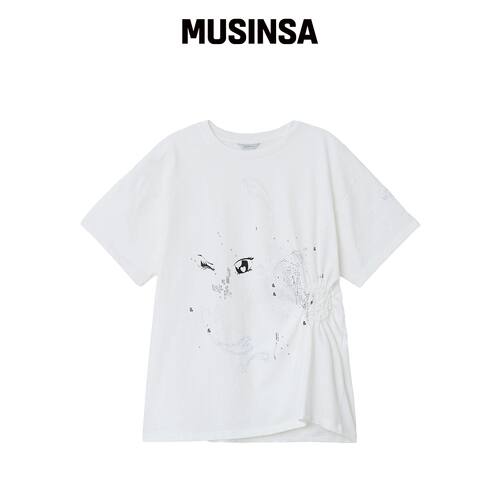 TYPESERVICE 散落褶皱上衣 [白色] MUSINSA韩国直邮官方正品