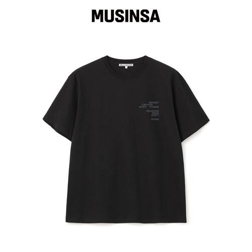 MILLO ARCHIVE REPEAT 标题 T恤 [VLACK] MUSINS韩国官网直邮进口