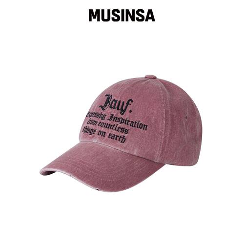 BAUF B 复古水洗棒球帽 [水洗粉色] MUSINSA韩国直邮官方正品