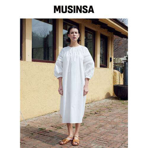 FRITUR Rosie Pintuck Dress 白色_F262OP06 MUS韩国官网直邮进口
