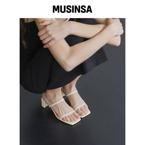 SAPPUN 伊莎贝尔方形凉鞋 (5cm) MUSINSA韩国直邮官方正品
