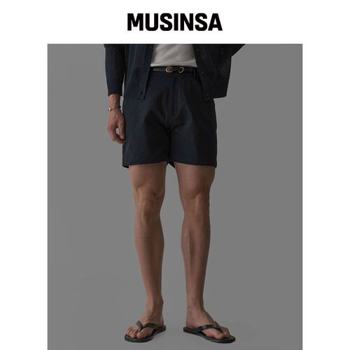 BOWLOW PRODUCT 克罗普休闲短裤 [海军蓝] MUSIN韩国官网直邮进口