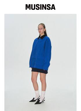 PLZPROJECT DUSTY DESTROYED JACKET, BLUE韩国官网直邮进口