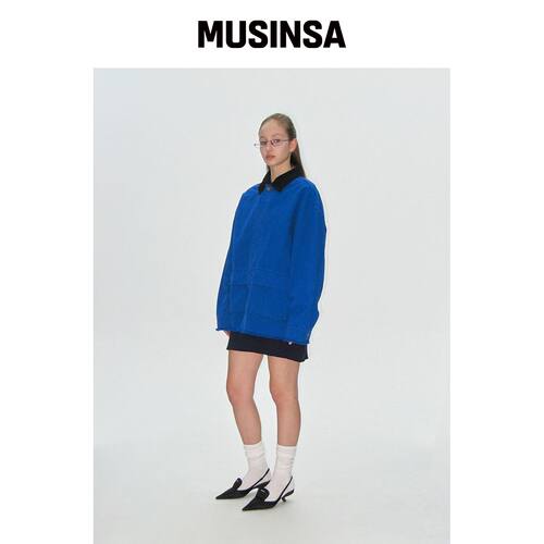 PLZPROJECT DUSTY DESTROYED JACKET, BLUE MUSI韩国官网直邮进口